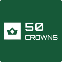 Logo featuring 50 Crowns, symbolizing rewards and bonuses for online gaming and casino platforms.