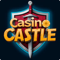 Casino Castle logo with shield and sword, promoting online casino bonuses and gaming excitement.