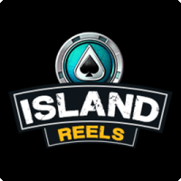 Island Reels casino logo with vibrant colors and tropical theme.